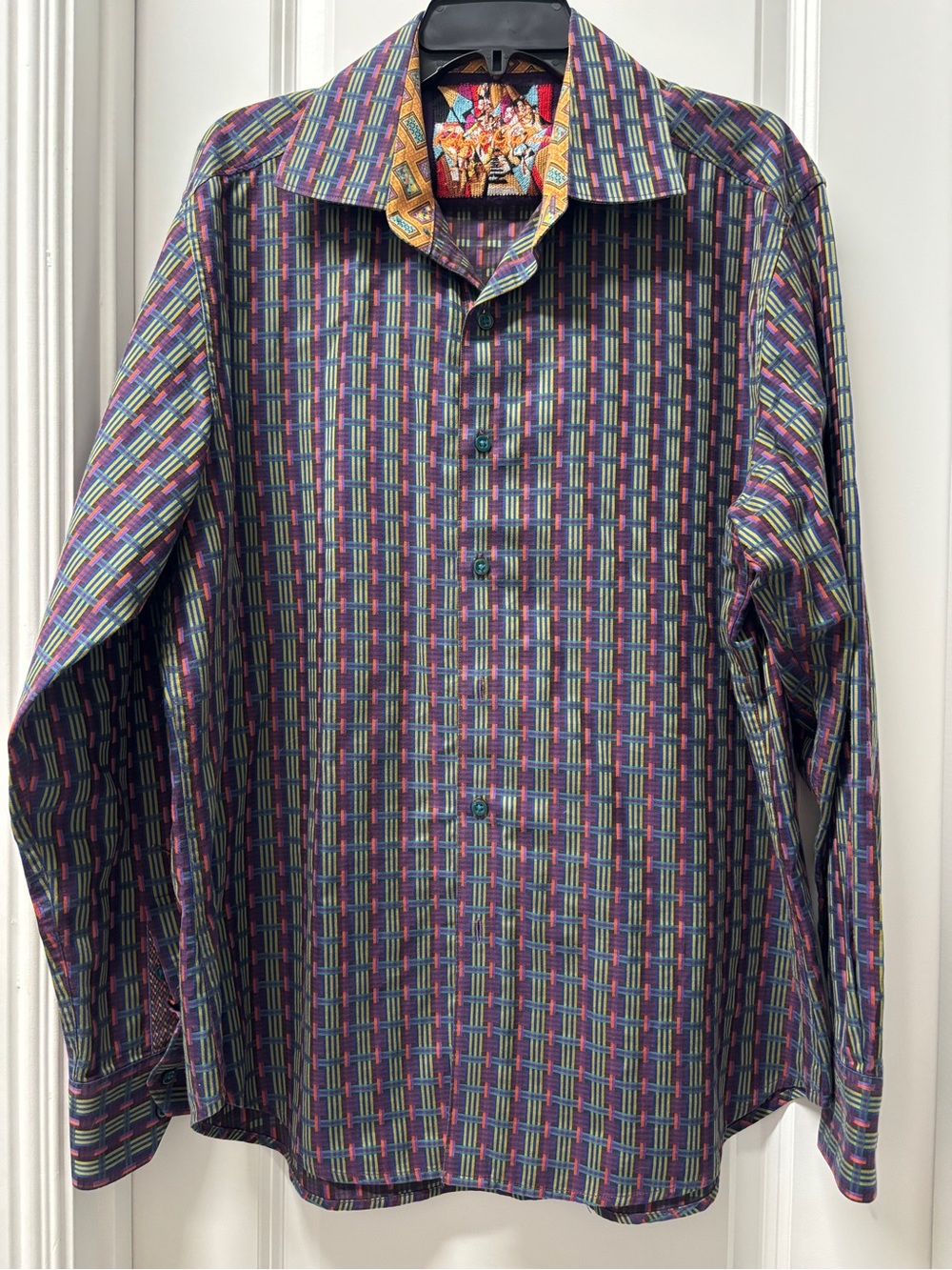 Robert Graham Multicolor Geometric Long-Sleeve Button-Down Shirt
